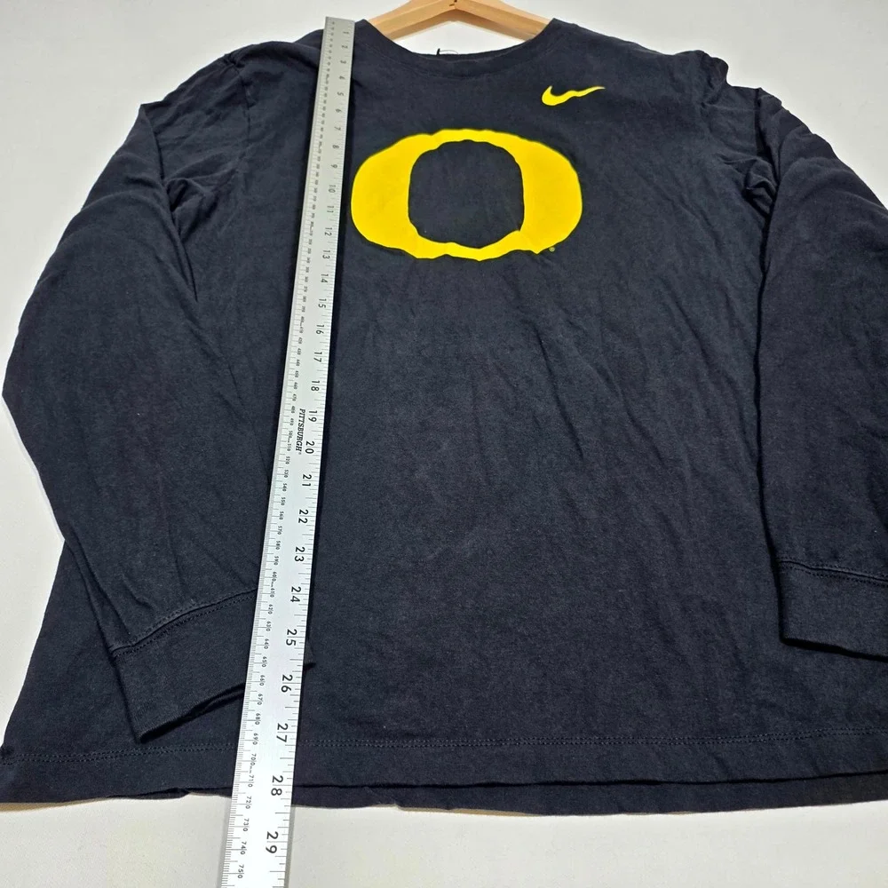 Nike Oregon Ducks Shirt Mens XL Black Long Sleeve Logo NCAA Football Fan Gear